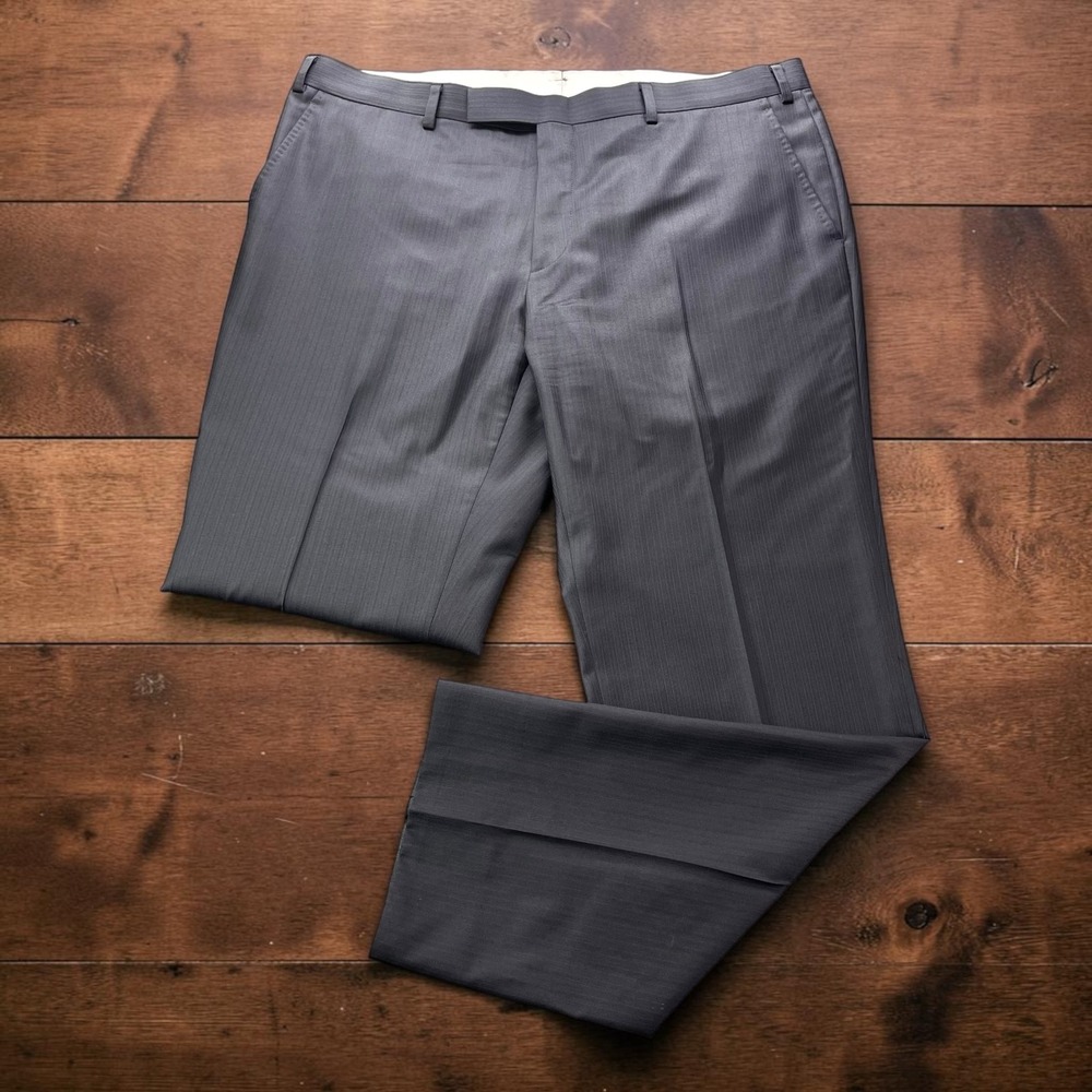 Suitsupply Milano P6928 Navy Striped 100% Wool Dress Pants Mens W40xL32